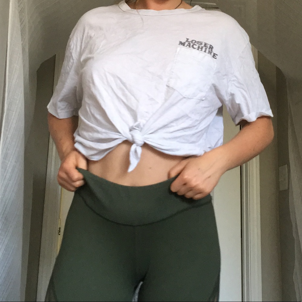Loser Machine Tie Front Workout Top